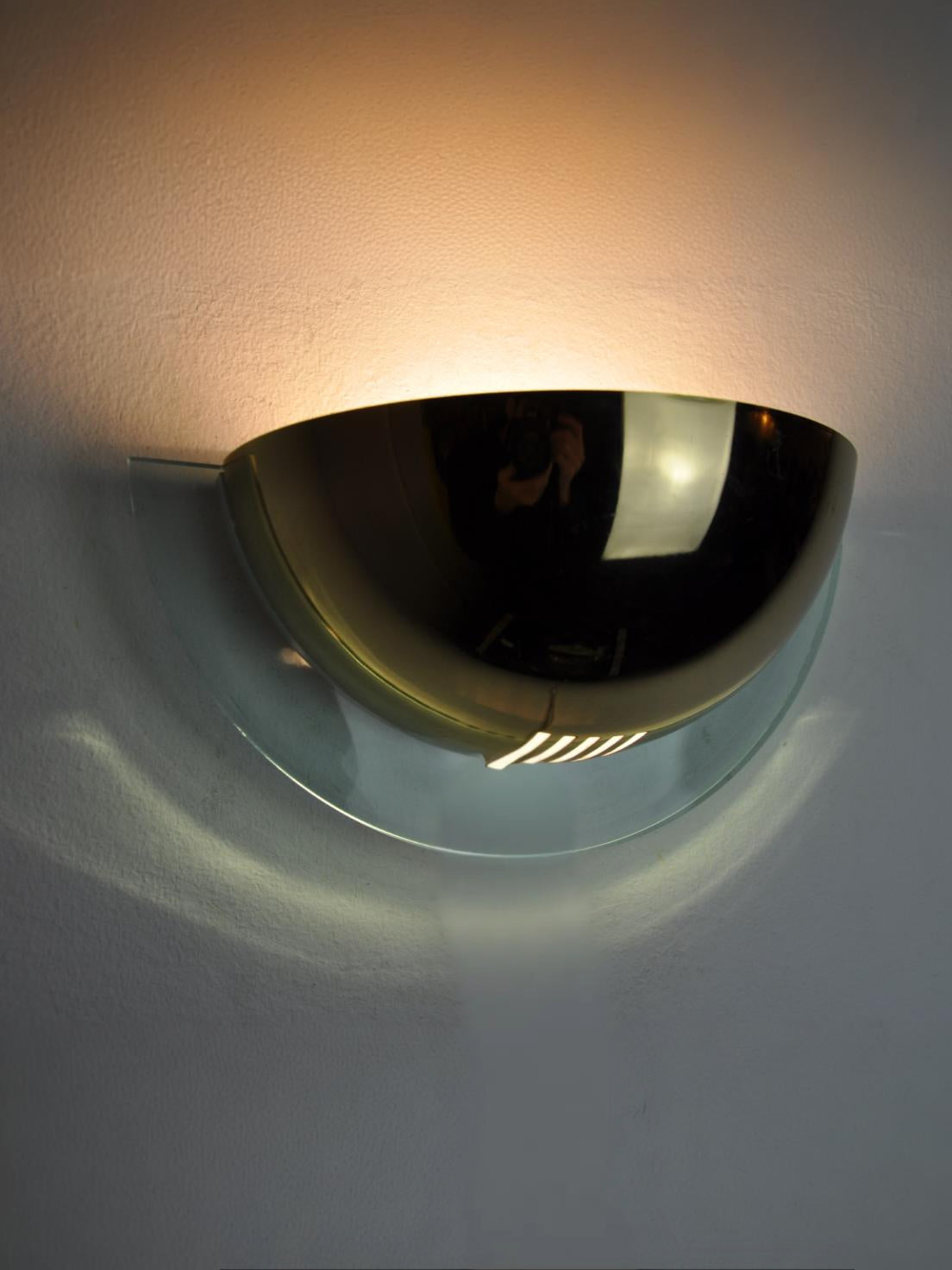 Pair of Regency sconces by GS demi-lunes Germany, 1970