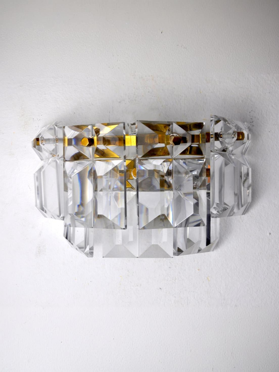 Kinkeldey sconce, cut glass, Germany, 1970s