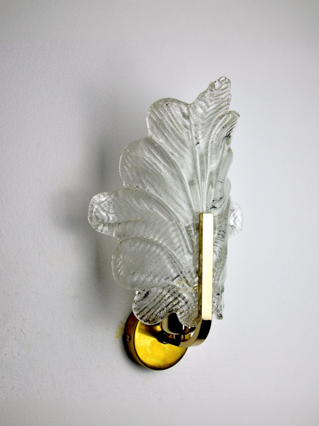 Carl Fagerlund sconce, frosted murano glass, Austria 1970