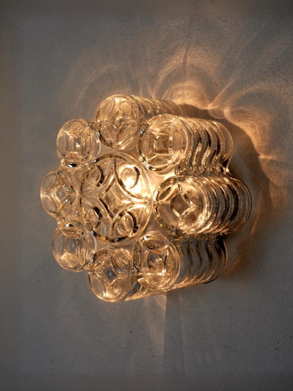 Willa wall lamp, geometric glass, Germany, 1960s