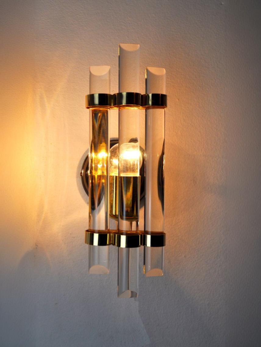 Venini wall lamp, murano glass, Italy, 1970s