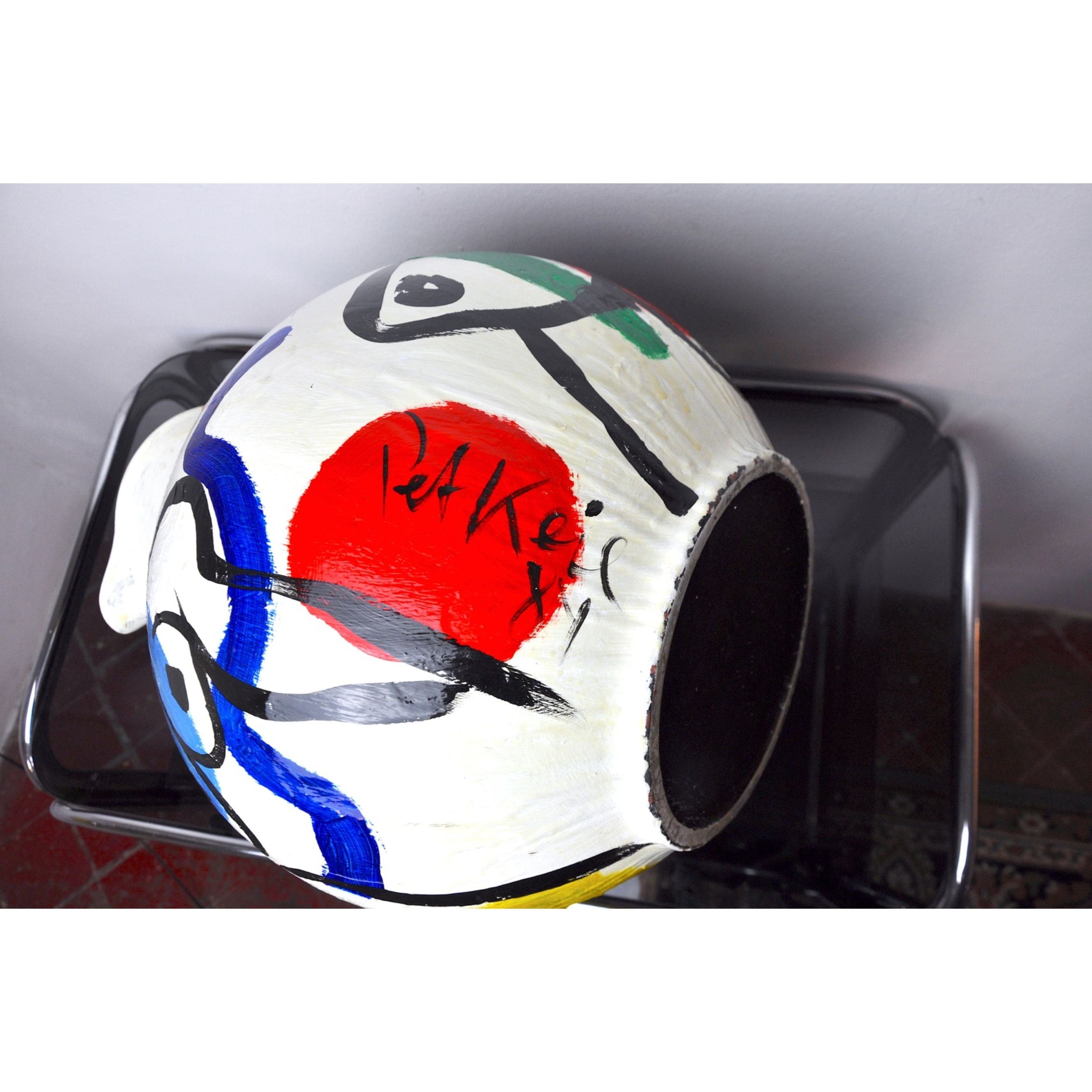 Vase painted by Peter Robert Keil, signed, Germany, 1984