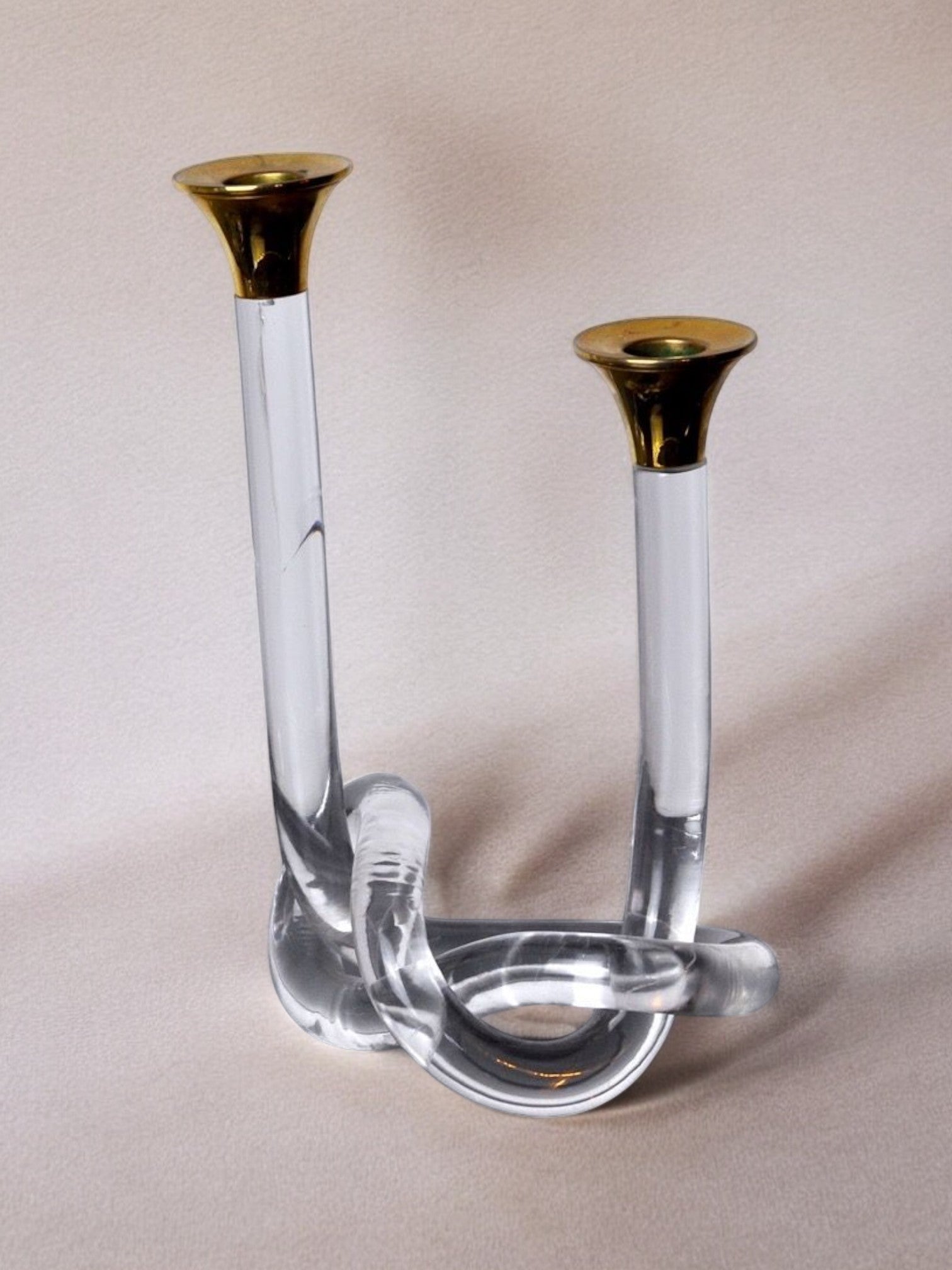 Dorothy Thorpe lucite candlesticks 1970