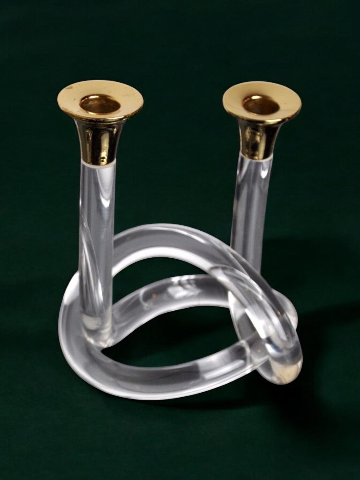 Dorothy Thorpe lucite candlesticks 1970