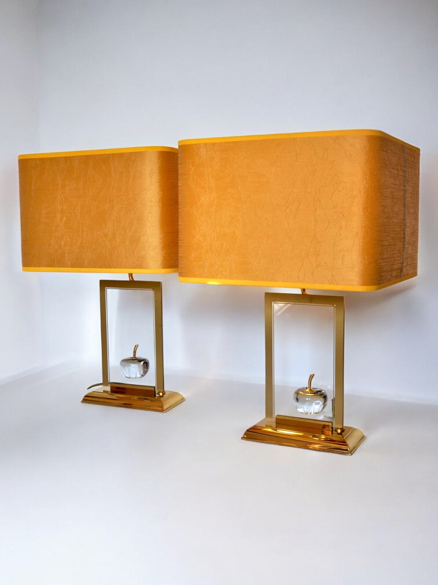 La Pomme Table Lamp From Maison Dauphin, France, 1970- a Pair
