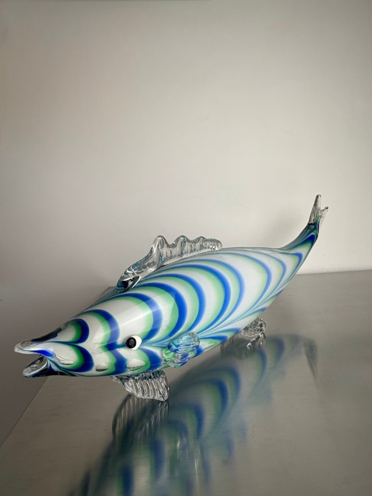 Vintage Murano XL Glass Fish Sculpture, Italy, 1970