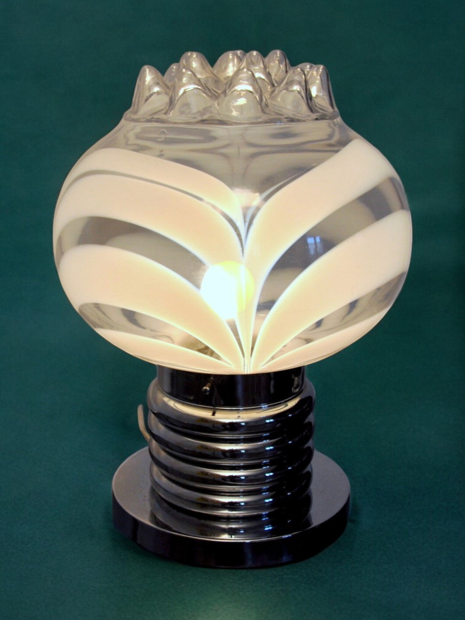 Toni Zuccheri Murano glass lamp Italy 1970
