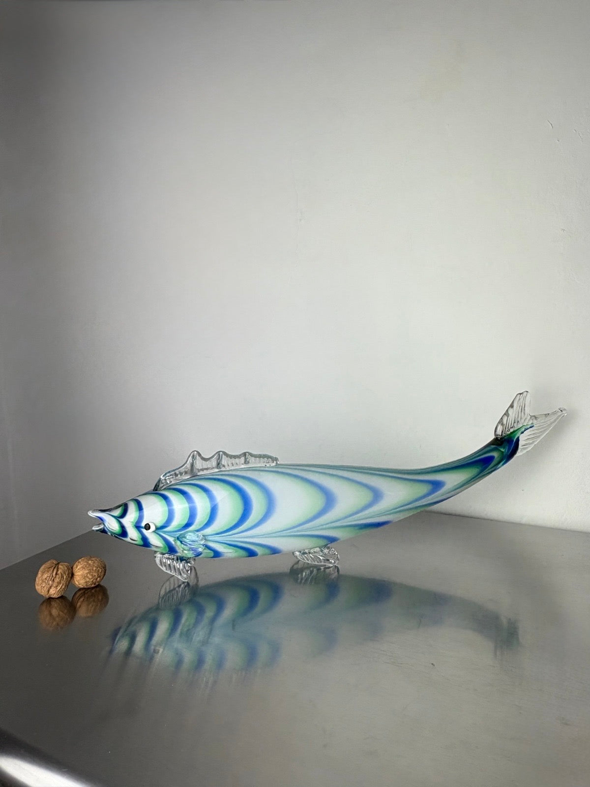 Vintage Murano XL Glass Fish Sculpture, Italy, 1970