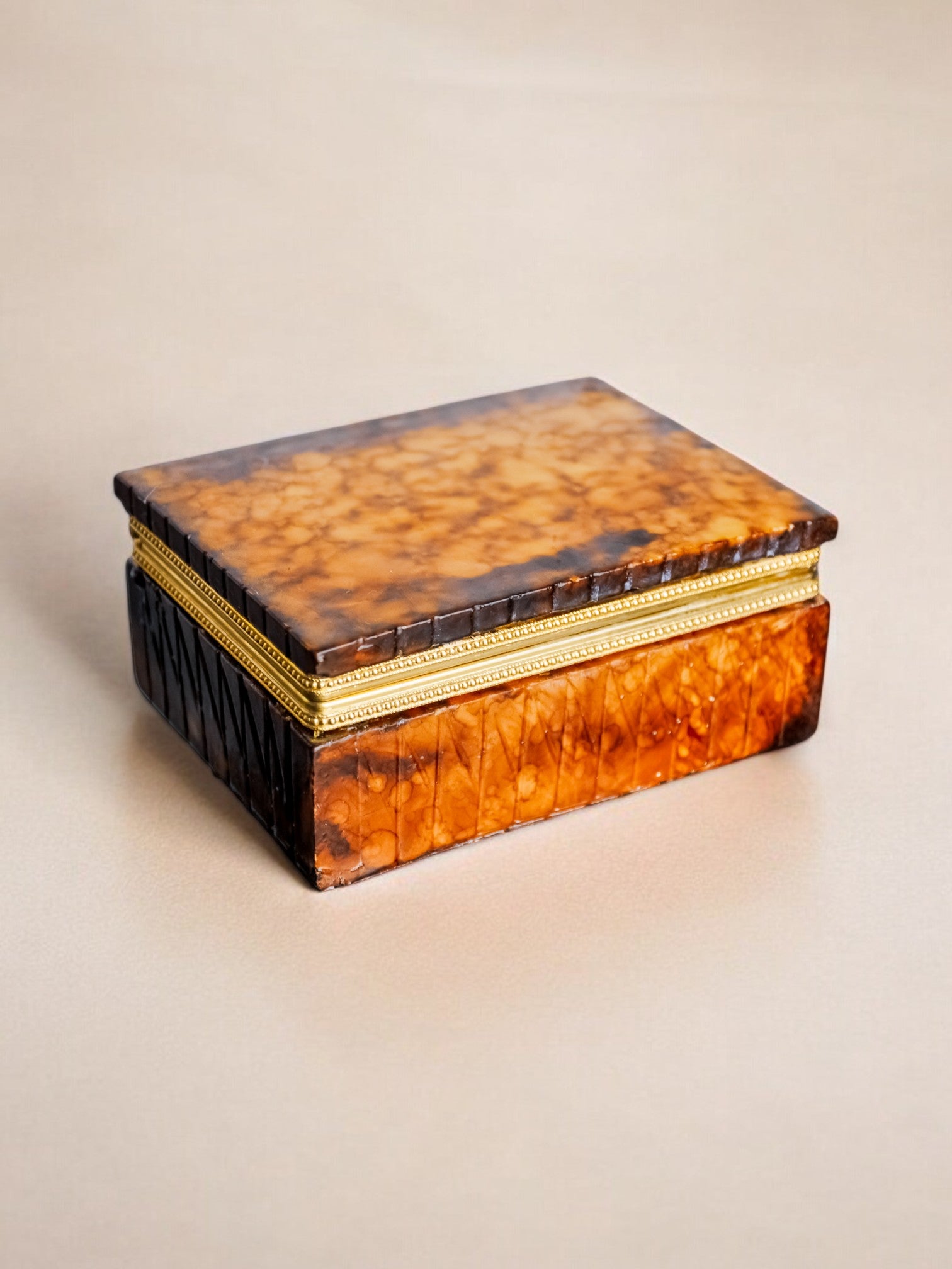 Regency Faux alabaster vanity box by Romano Bianchi, Italy, 1970's