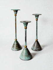 Postmodern Diabolo Candleholders, Set of 3, France, 1980's