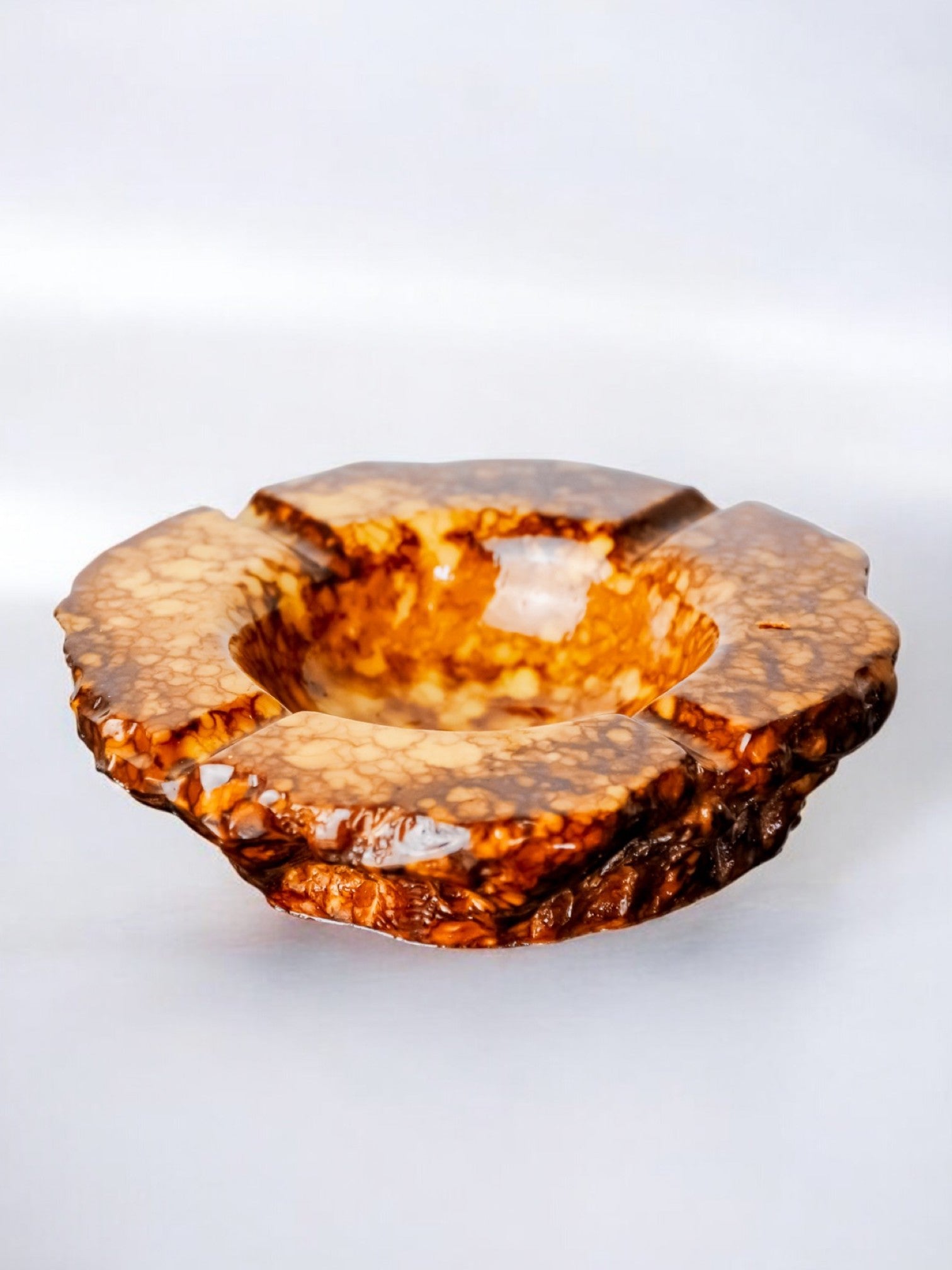 Faux alabaster ashtray by Romano Bianchi, Italy, 1970's