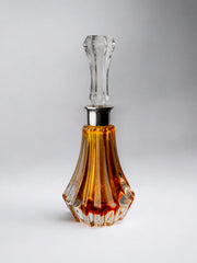Orange sommerso perfume bottle , Murano glass, Italy, 1970's