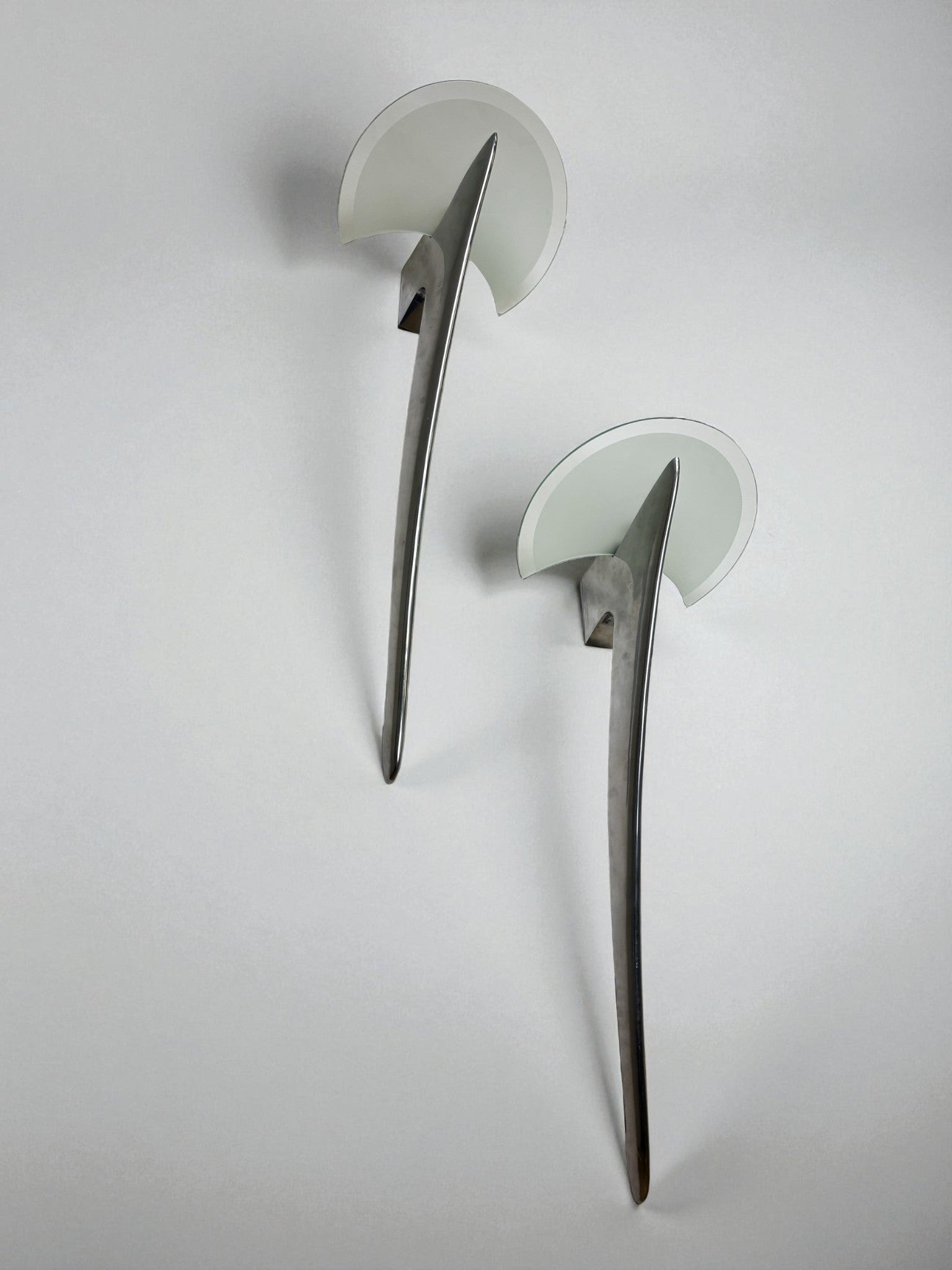 Pair of XXL "Alien" Wall Sconces by Taller Uno, Spain, 1970s