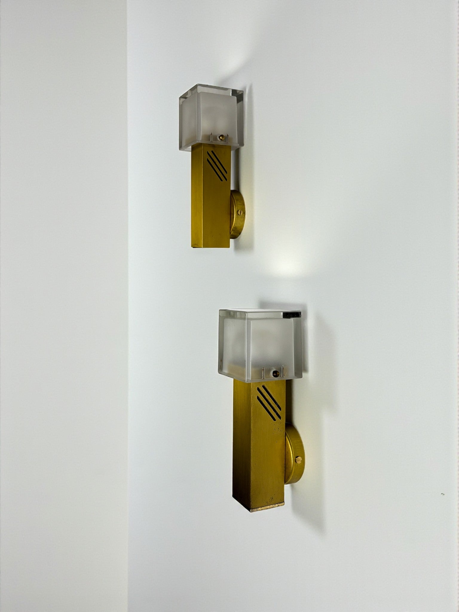 Pair of Murano Glass Wall Sconces by Gaetano Sciolari, Italy, 1970s