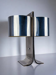 Lucite and Chrome Table Lamp Attributed to Gianfranco Fini & Fabrizio Cocchi, Italy 1970s