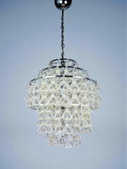 Space-Age Lucite Triangular Cascade Chandelier, Italy 1970s