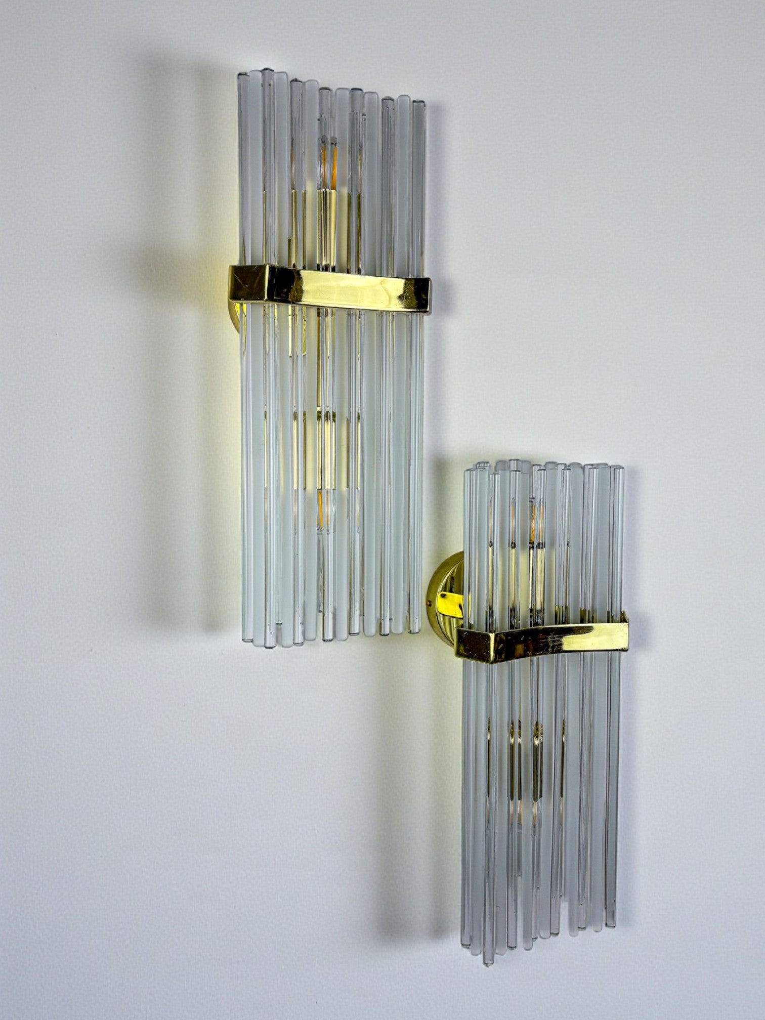 Pair of wall lights from Sciolari for Lightolier, Circa 1970's, Italy