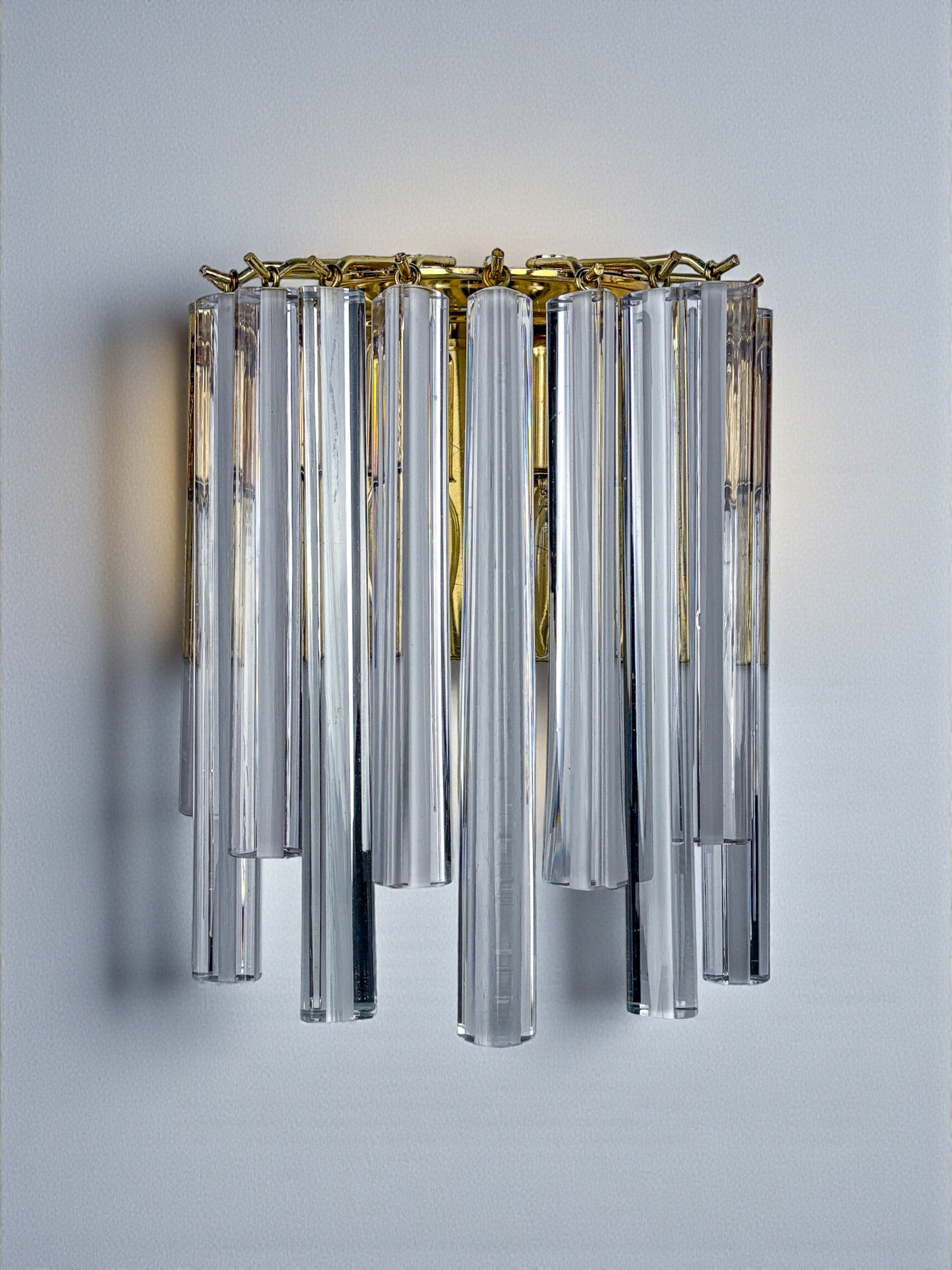 Paolo Venini Triedri Murano Glass Wall light, Italy, 1970s
