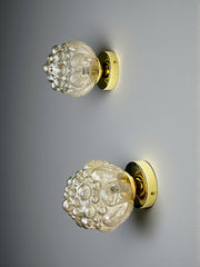 Pair of Bubble Glass Sconces – Helena Tynell Style, Germany 1970s