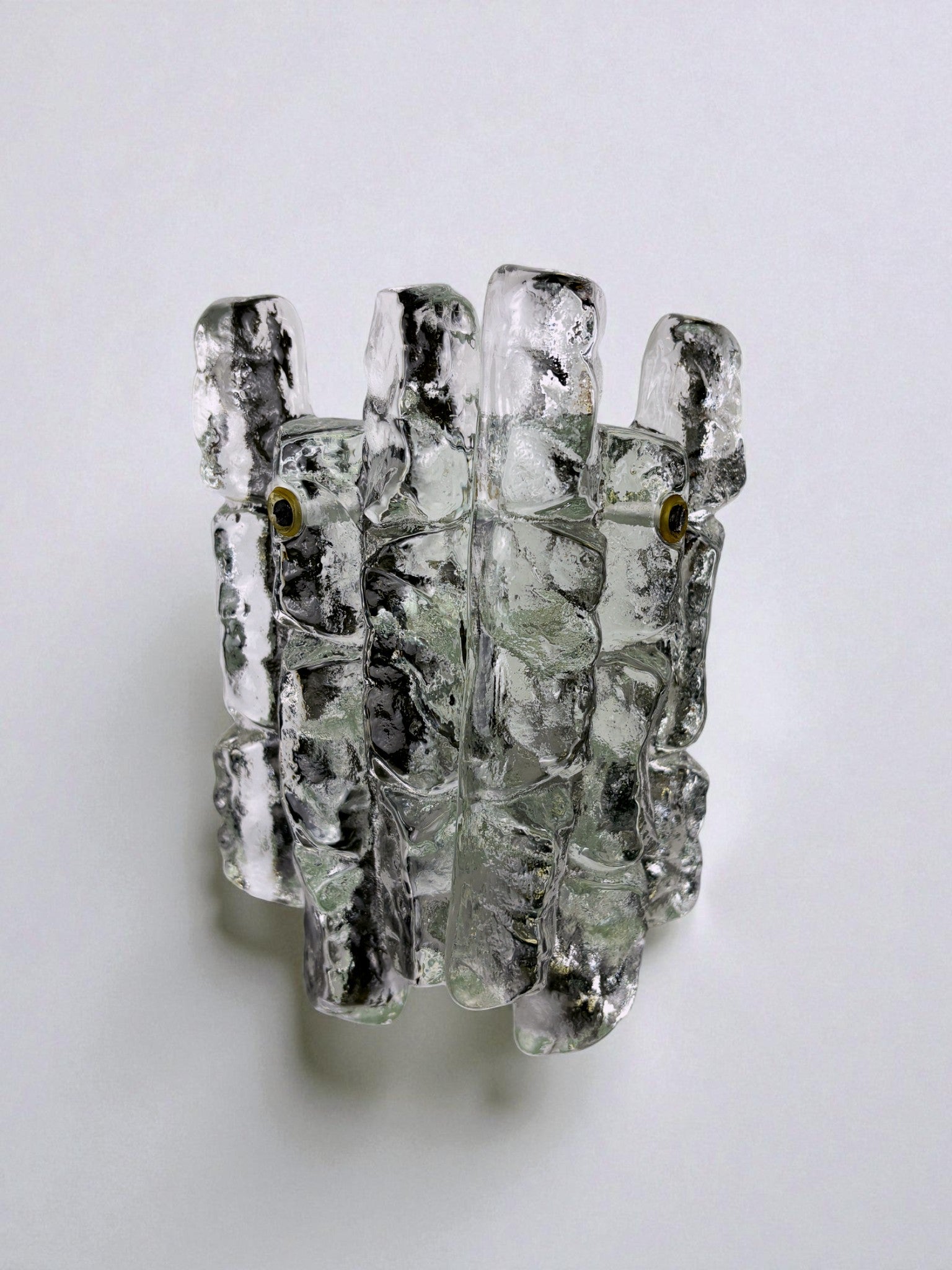 J.T. Kalmar 'Ice Cube' Wall Light, Frosted Glass, Austria 1970s