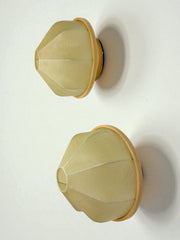 Pair of Italian "Cocoon" wall lights, 1970s