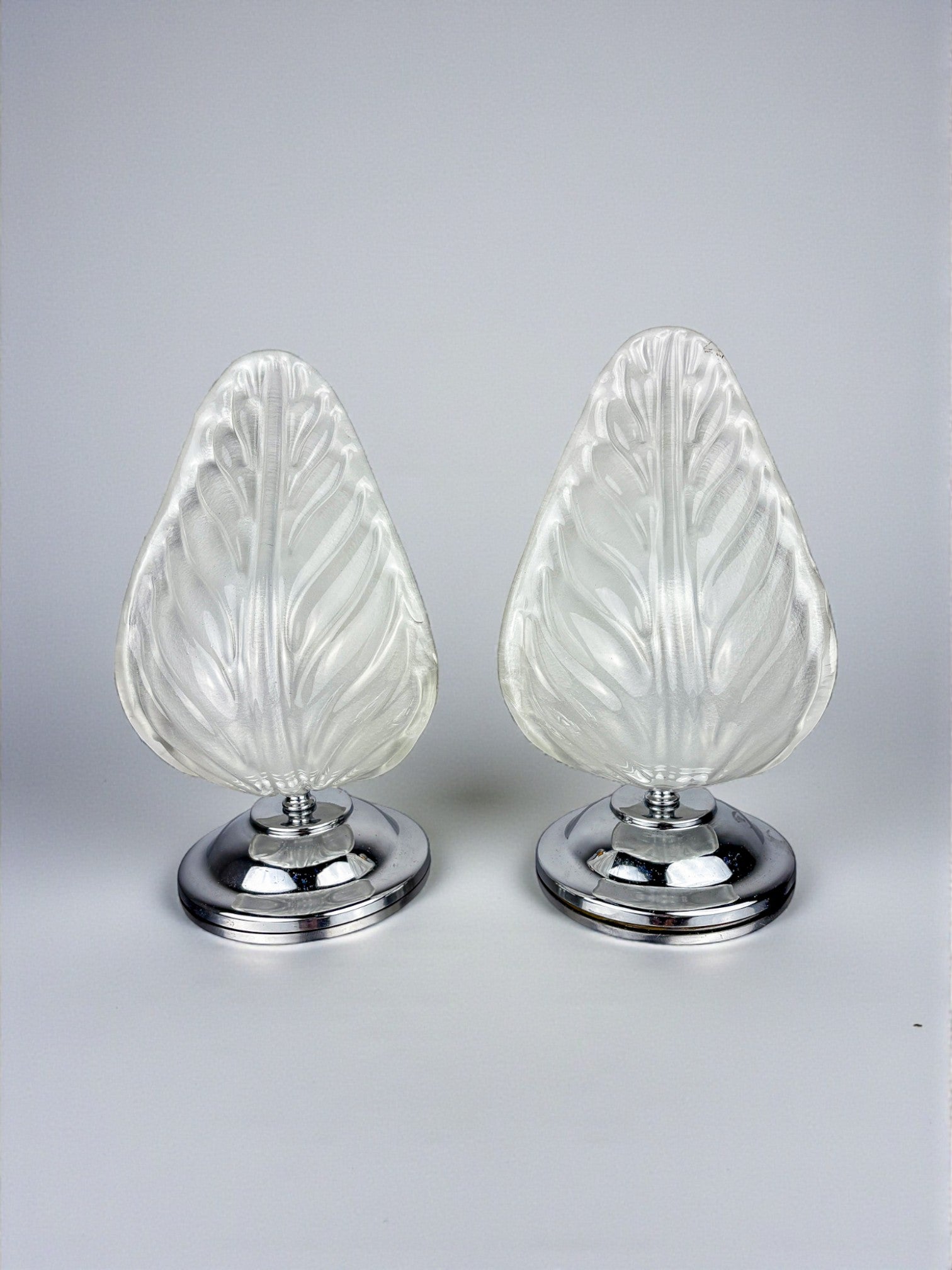 Pair of Art Deco Murano Glass Table Lamps by Barovier & Toso, Italy, 1960s