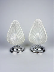 Pair of Art Deco Murano Glass Table Lamps by Barovier & Toso, Italy, 1960s