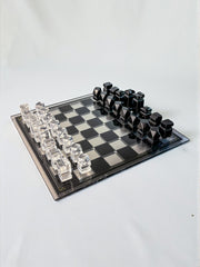 Felice Antonio Botta Acrylic Chessboard, Italy, 70s