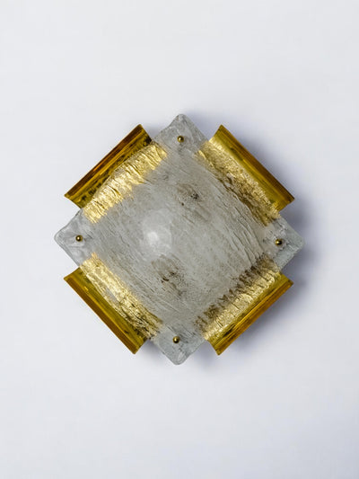 XXL frosted wall light by Kalmar, Murano glass, Austria, 1970