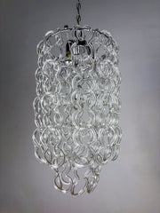 Giogali Chandelier by Angelo Mangiarotti for Vistosi, Murano Glass, Italy 1960s