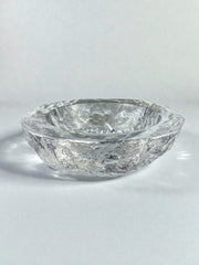 Brutalist "Iceberg" Vide poches, Textured Crystal Glass, Sweden, 1970's