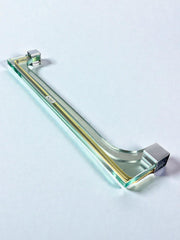 Murano Glass Towel Rack with Gilt Brass & Chrome, Italy, 1980s