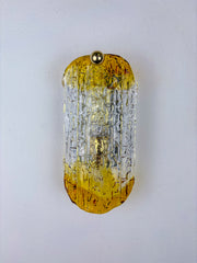 Orange Frosted Murano Mazzega Wall Sconce, Italy, 1970's