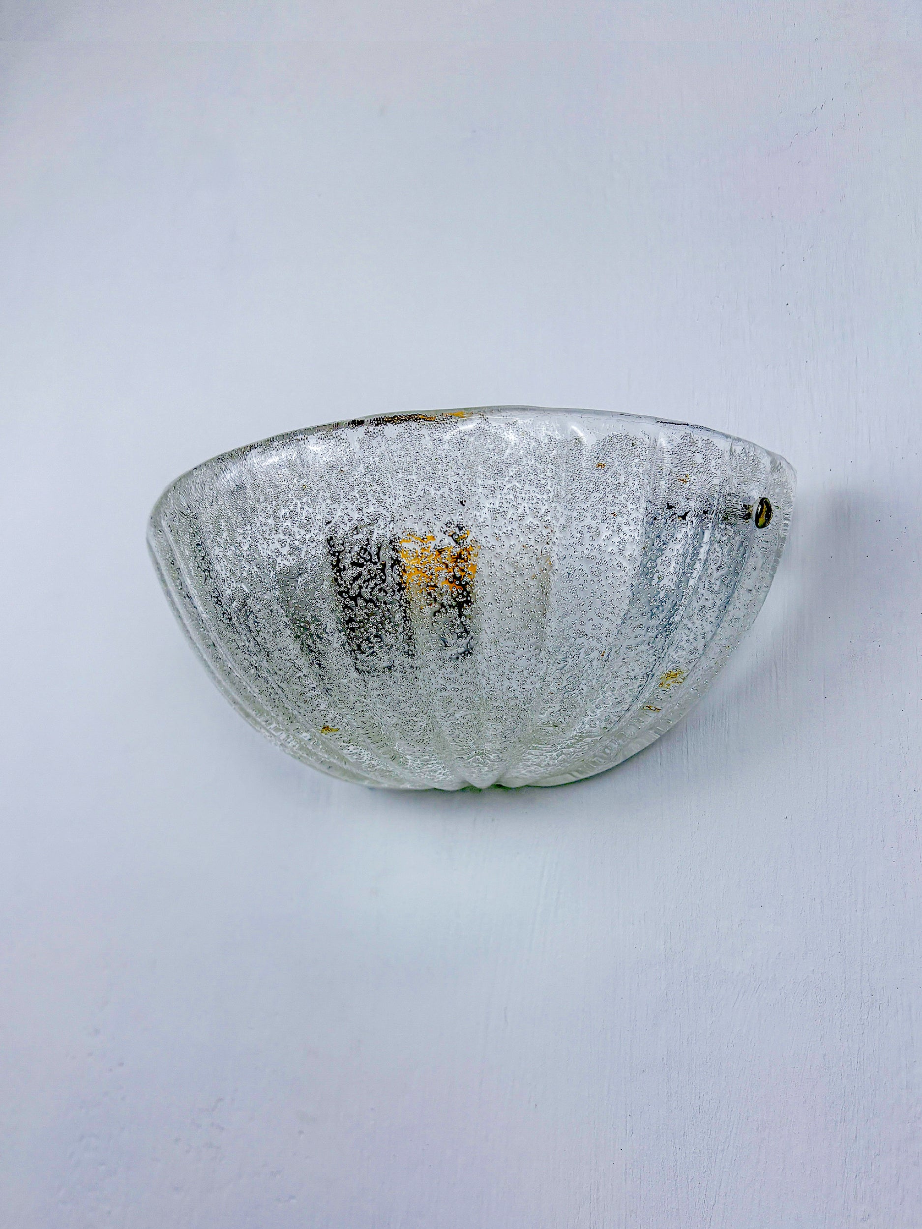 Shell-shaped Rugiada Murano Glass Wall Sconce, Italy, 1970's