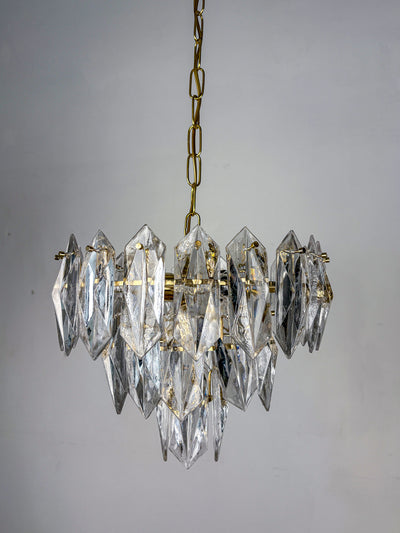 JT Kalmar chandelier, cut glass, 3 levels, Austria, Circa 1970's