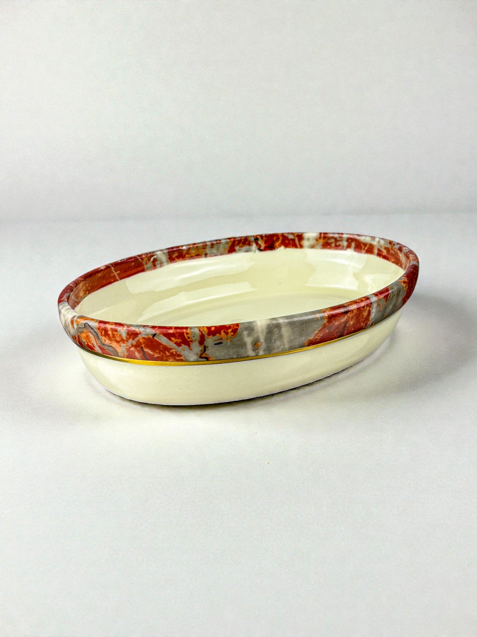 Tommaso Barbi Ceramic vide-poches, signed, Italy, 1970's