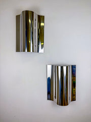 Pair of Space-Age wall Sconces by Sagim, Italy, 1970's