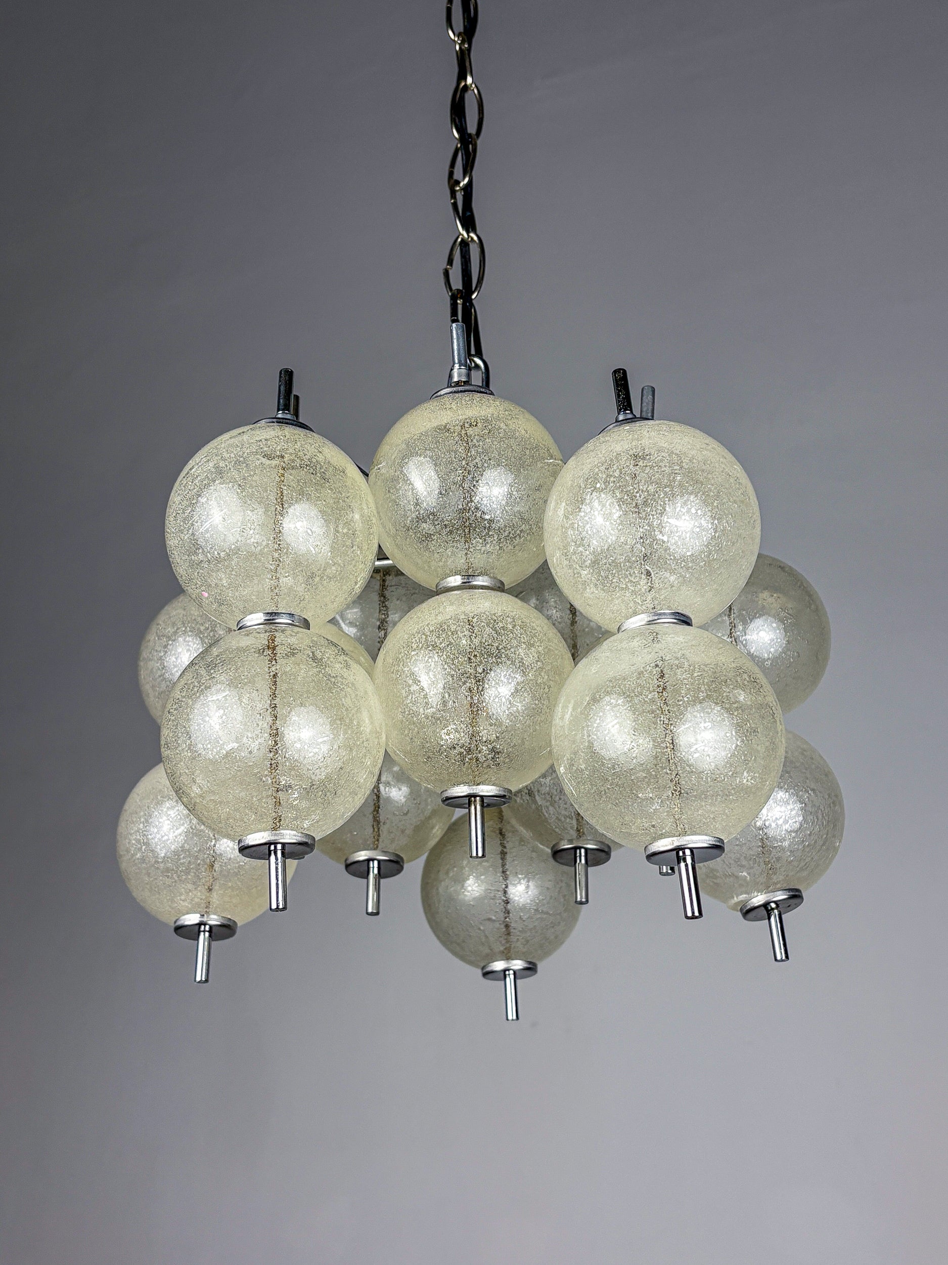 "Sterrenbeeld" Murano bubbled glass Chandelier by Raak, Netherlands, 1960's