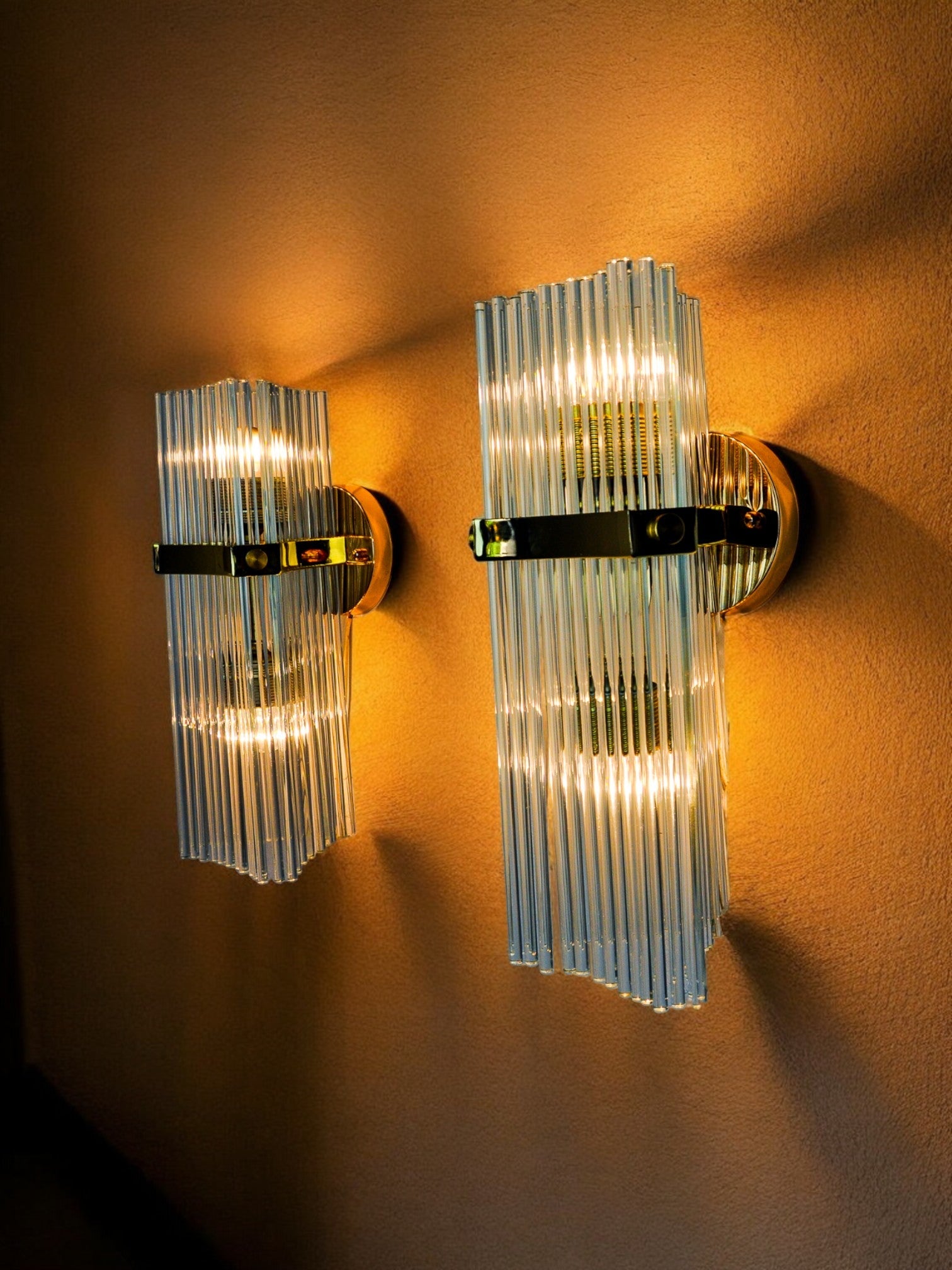 Pair of wall lights from Sciolari for Lightolier, Italy 1970