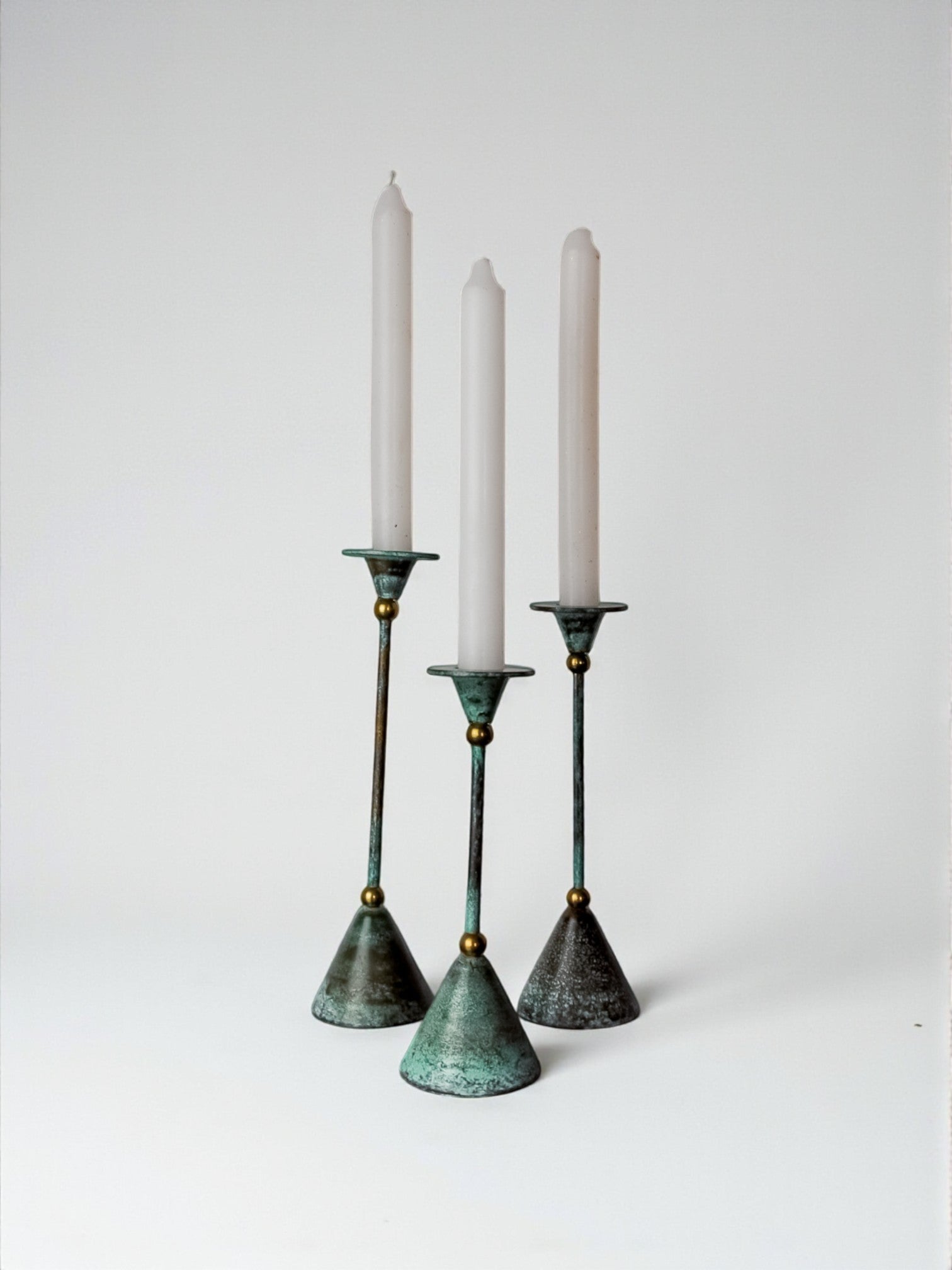 Postmodern Diabolo Candleholders, Set of 3, France, 1980's