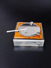 Lucite & Rattan Astray, Christian Dior Style, 1970's