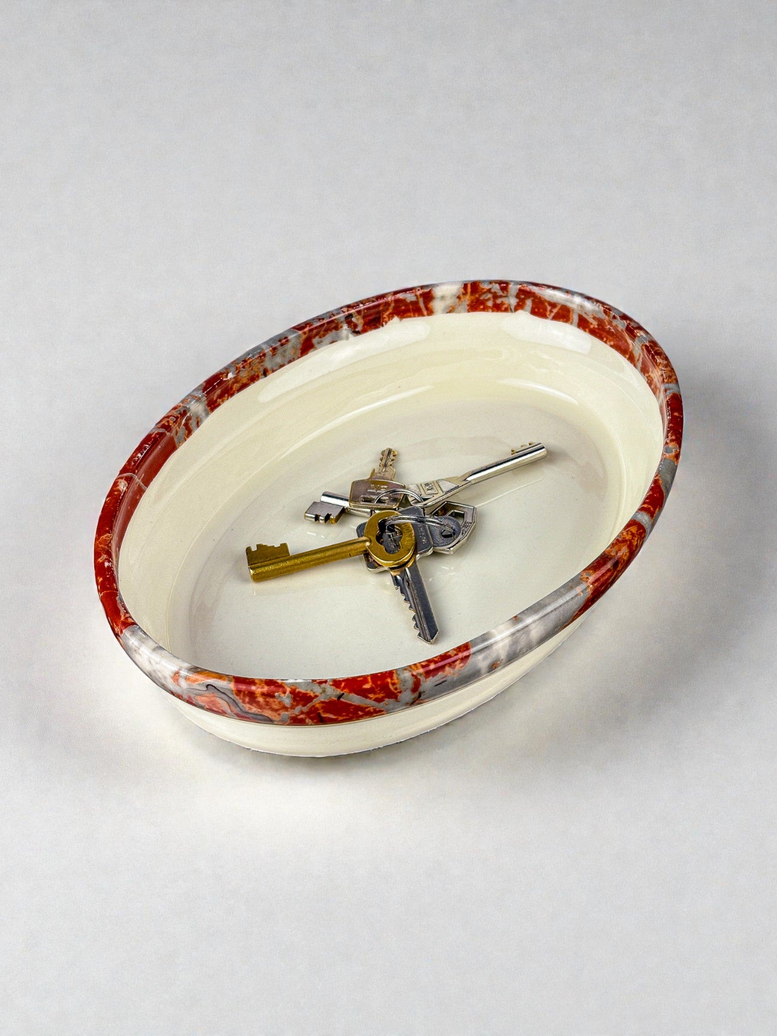 Tommaso Barbi Ceramic vide-poches, signed, Italy, 1970's
