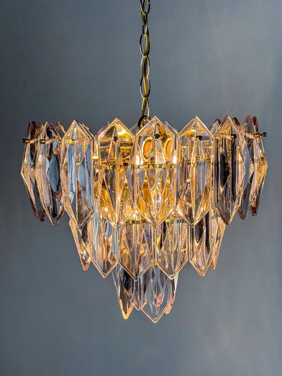 JT Kalmar chandelier, cut glass, 3 levels, Austria, 1970's