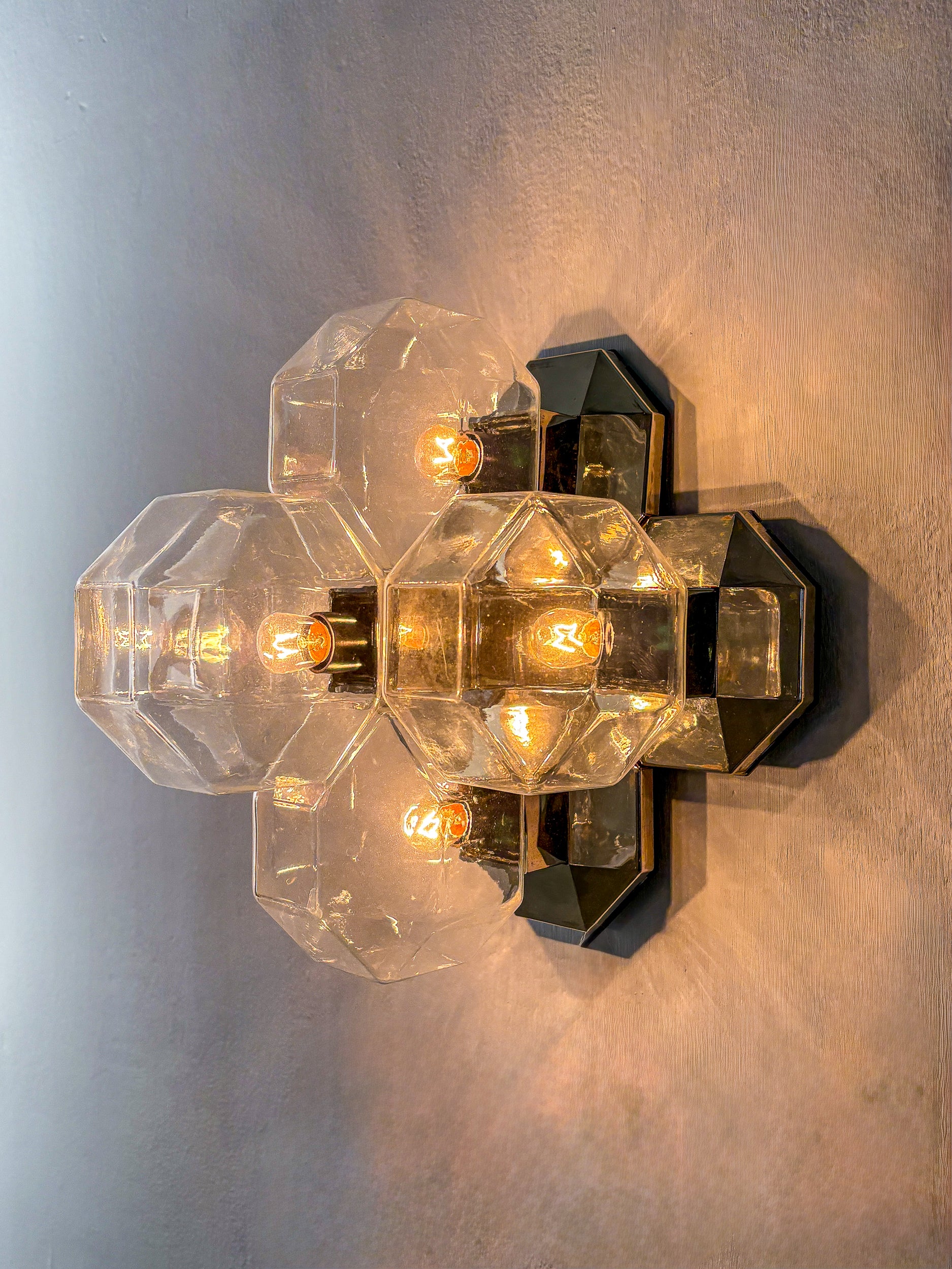 Large Modular Wall or Ceiling Lamp by Motoko Ishii for Staff, 5 Lights, 1970s
