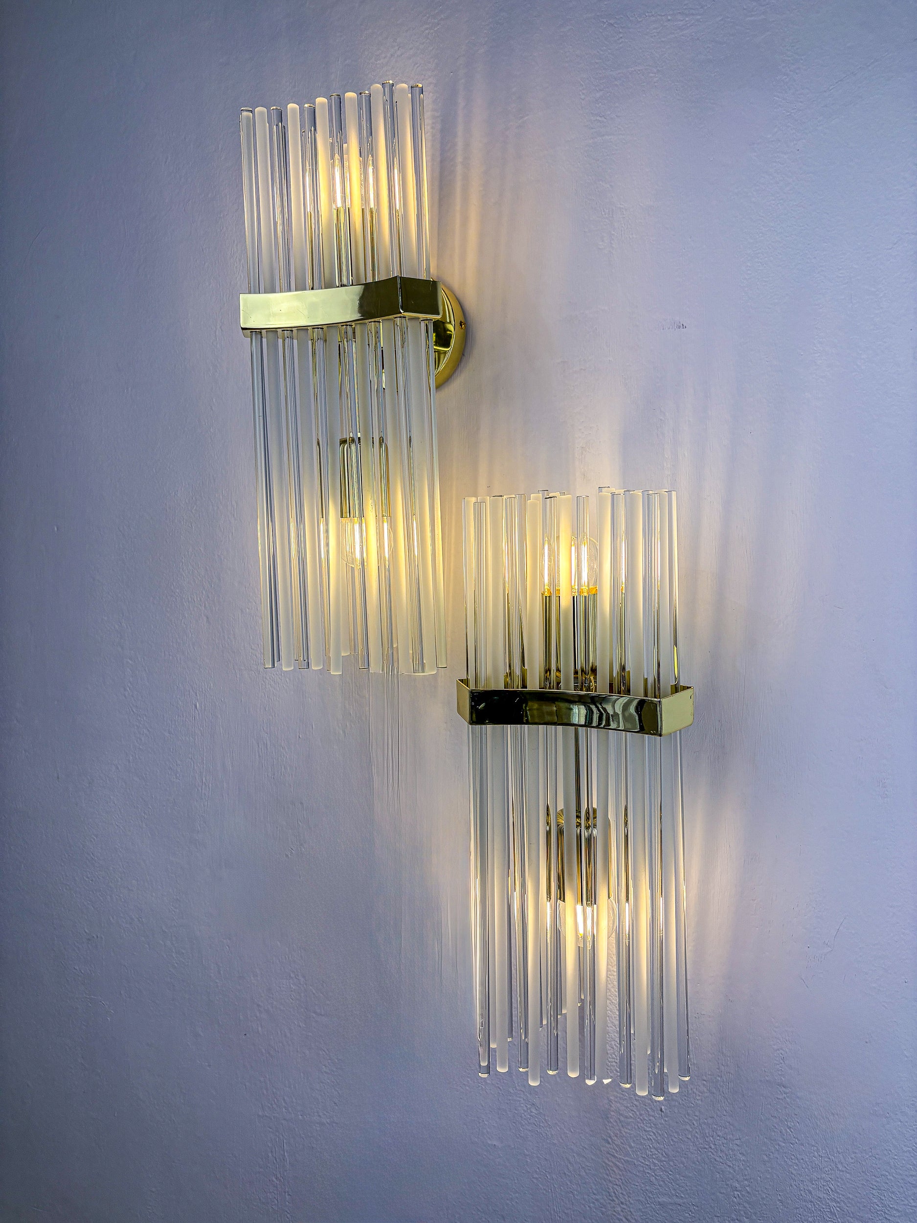 Pair of wall lights from Sciolari for Lightolier, Circa 1970's, Italy