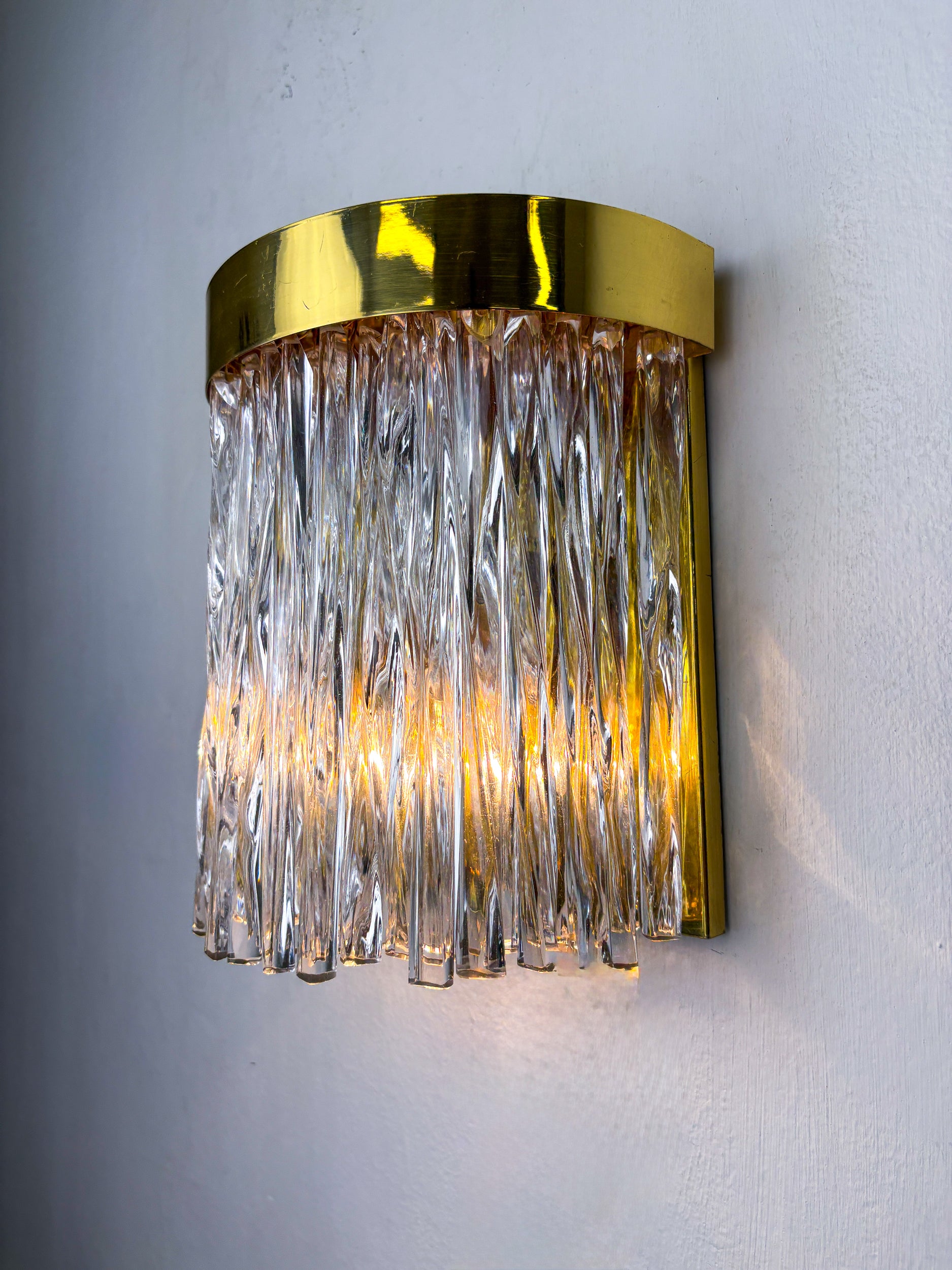 Cascade wall light by Venini, murano glass, italy, 1970