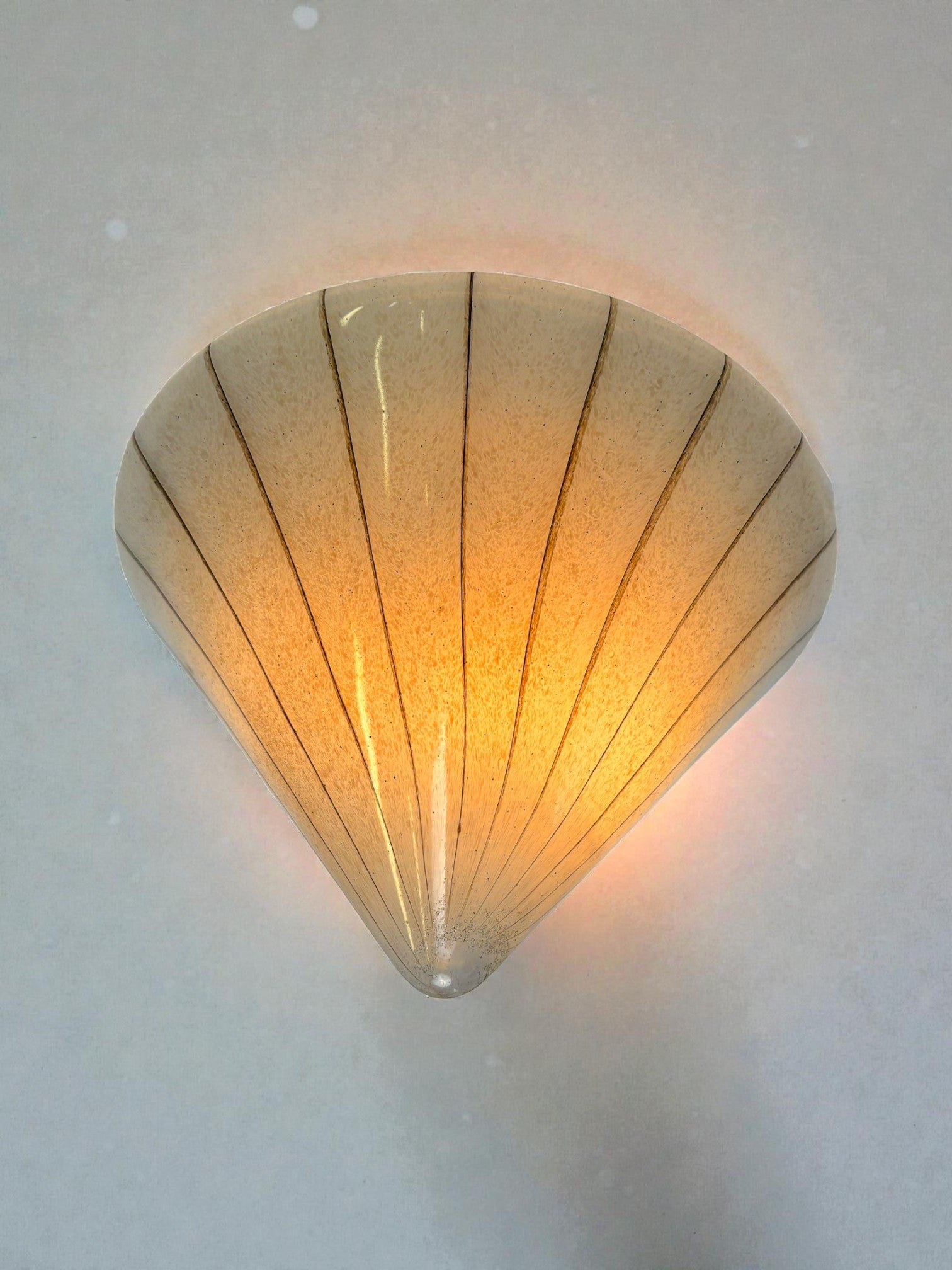 Murano Mazzega Swirl Glass Ceiling Light, Italy, 1970's