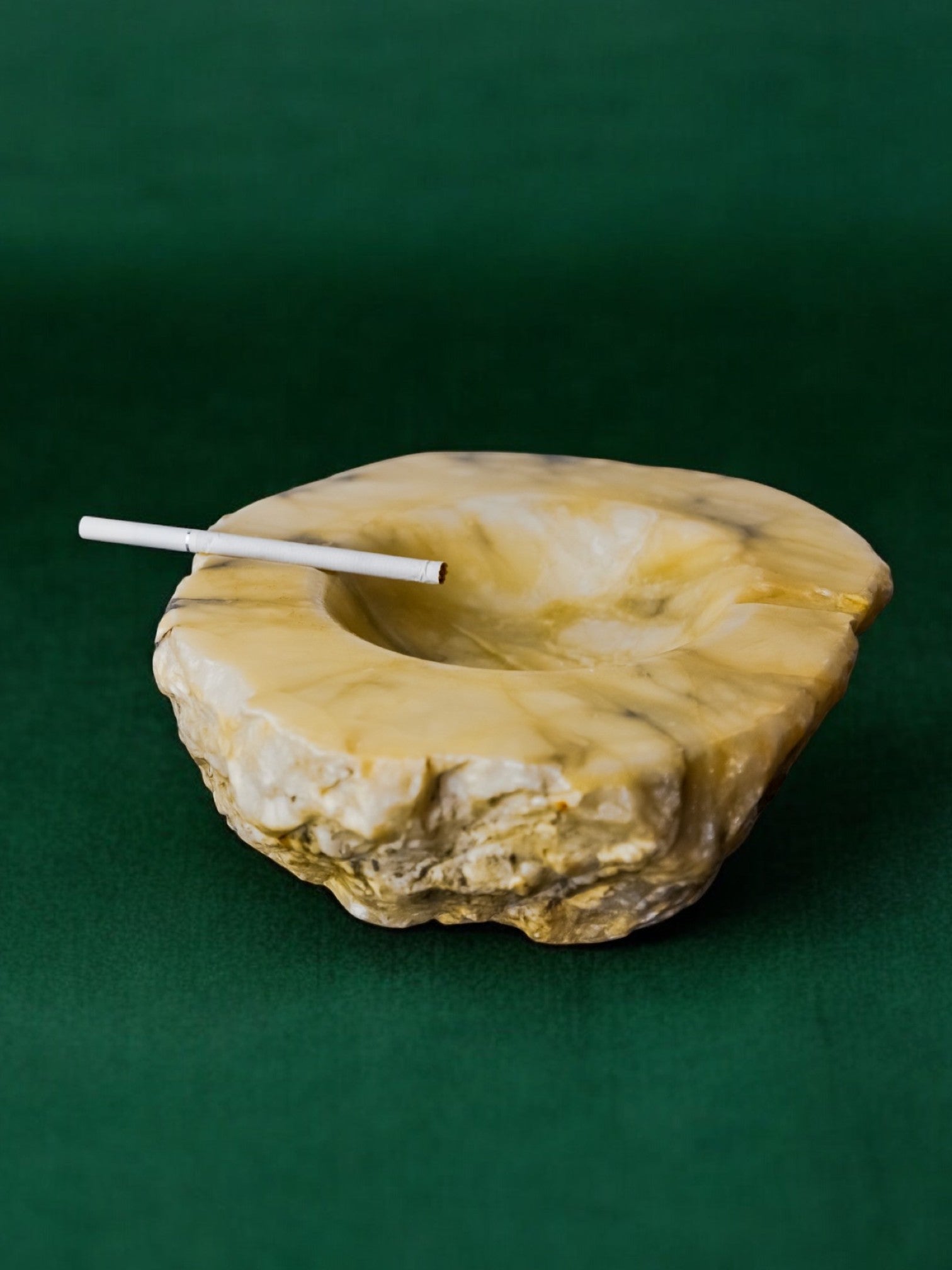 Beige Alabaster ashtray by Romano Bianchi, Italy, 1970's