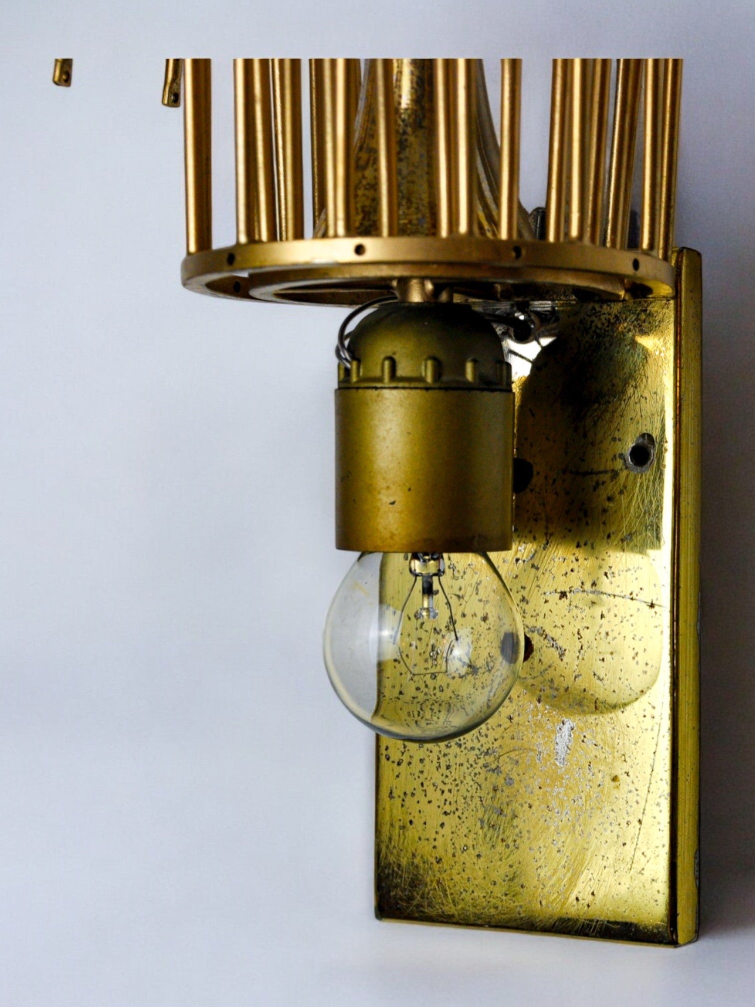 Pair of Venini "drops" wall lights, 3 levels, murano glass, Italy, 1970