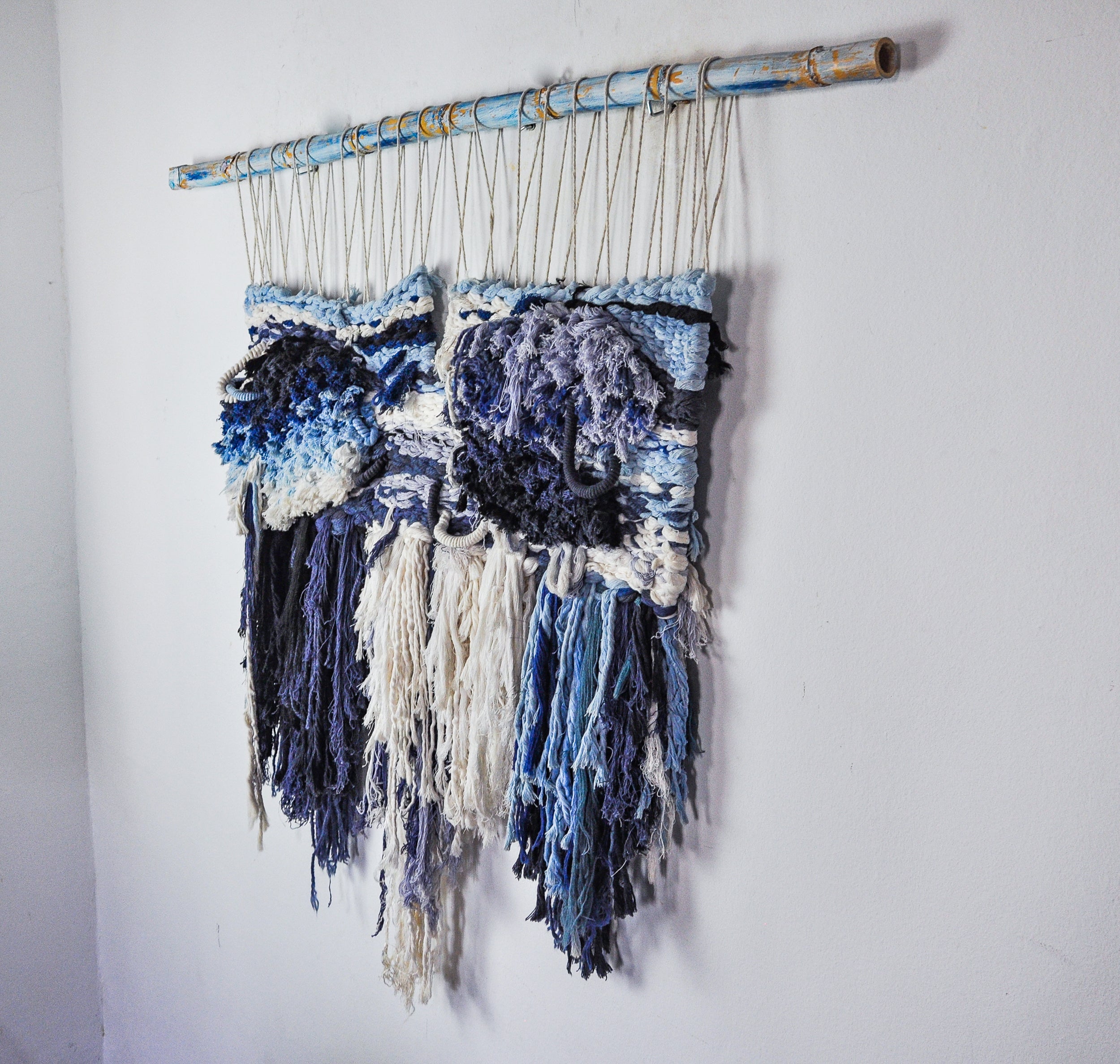 Textured macrame wall tapestry, Spain, 1970s